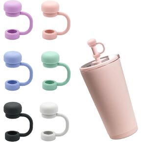 غطاء بماصة متوافق مع كوب Hydrojug، 6 قطع من أغطية ماصة السيليكون، قابلة لإعادة الاستخدام ومقاومة للغبار، تحافظ على المشروبات نظيفة، مانعة للتسرب، سهلة التنظيف، ملحقات الأكواب، متعددة الألوان in Kuwait