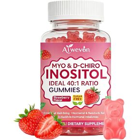 Myo-Inositol & D-Chiro Inositol Gummies 40:1 Ratio – Hormone Balance Supplement for Women – Ovarian & Fertility Support with Vitamins – Myo Chiro Inositol Gummies for Womens Health, 60 Count in Saudi Arabia