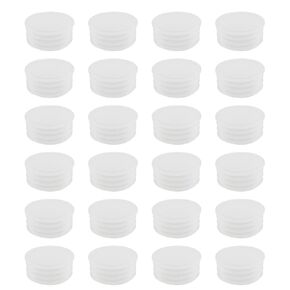24PCS 18 Thread Flat Top Cap Transparent Plastic Inner Plug Press in Medical Syringe Bottle Adapter Saltwater Bottle Leak Proof Tubing Cap for Bottles with 18mm/0.7in Outer Diameter in Kuwait