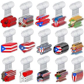 Puerto Rico Keychain Souvenirs Gift Bulk Puerto Rico Acrylic Keychain Birthday Party Decorations Supplies in Saudi Arabia