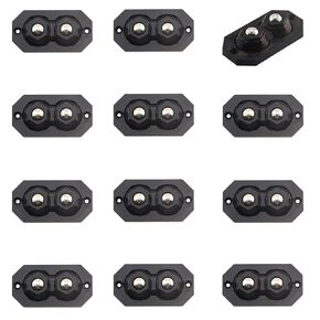 12 قطعة من العجلات ذاتية اللصق من الفولاذ المقاوم للصدأ، بكرات رفيعة دوارة 360 درجة مقاس 2.05 × 1.1 بوصة عجلات دوارة ذات كرة مزدوجة تتضمن شريطًا مزدوج الجوانب لأجهزة المطبخ وصناديق القمامة باللون الأسود in Kuwait