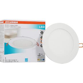 Sylvania 5 " / 6" LED LED REACROUSE LIGHTING مع TRIM ، 10.5W = 75W ، قابلة للذوبان ، 900 لومن ، 3000K أبيض ، نجم رطب / UL / ENERGY - 4 حزمة (62025) in Kuwait