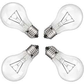 75 Watt Incandescent Light Bulbs, Incandescent Bulb A19 75WATT Shatter Resistant Rough Service Light Bulb 75W A19 Shape (4PACK) in Saudi Arabia