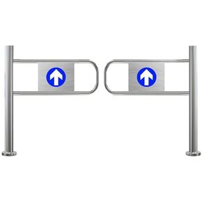 Automatic Rebound Swing Gate Wide Stainless Steel Entrance Manual Door，Automatic Spring-Loaded Safety Swing Gate - 110x100cm One-Way Door for Supermarkets, Libraries, Stores & Scenic Areas - in Kuwait