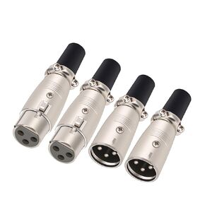 10 قطعة/الوحدة 3Pin XLR الذكور والإناث ميكروفون الصوت كابل التوصيل موصلات كابل التوصيل محطات (10xF 3P) in Kuwait
