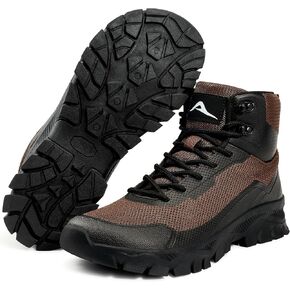 أحذية Reimferce المريحة للمشي لمسافات طويلة للرجال: جر متعدد التضاريس ودعم الكاحل بدون كسر للمشي لمسافات طويلة - شبكة مسامية وخفيفة الوزن للثقة في المشي على الطريق - المتحمسين في الهواء الطلق in Kuwait