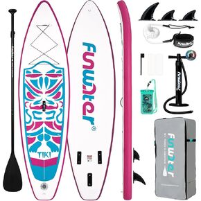 FunWater Inflatable 10'6×33"×6" Ultra-Light (17.6lbs) SUP for All Skill Levels Everything Included with Stand Up Paddle Board, Adj Floating Paddles, Pump, ISUP Travel Backpack, Leash,Waterproof Bag in Kuwait
