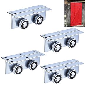 4 Wheel Heavy Duty Trolley Assembly Roller for Barn Doors or Shed Sliding Doors, Compatible with 1-5/8" Wide or All 1-5/8" or Taller Strut Channel(2 Packs) in Saudi Arabia