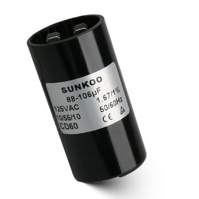 مكثف بدء تشغيل المحرك CD60، 400–480 فائق التوهج، 110–125VAC، 50/60 هرتز، مكثف بدء مستدير لمحرك التيار المتردد، ضاغط الهواء، مضخة الآبار، مضخة حمام السباحة، مروحة in Kuwait