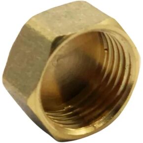 1pcs Brass Pipe Fittings Male Female Thread Straight Elbow 3-Way 4-Way Plug Nut Gasket, Brass Adapter Coupler Connector(Size:Cap-F,Color:1/4") in Saudi Arabia