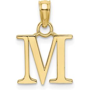 10K Yellow Gold A Block Initial High Polish Pendant in Kuwait