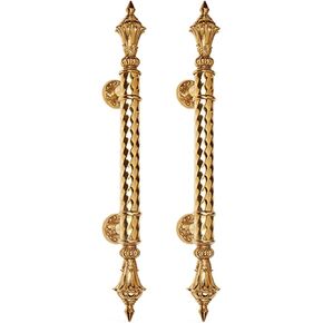 مقبض سحب باب ذهبي على الطراز الأوروبي، قضيب دفع للحظيرة/المكتب من الفولاذ المقاوم للصدأ، مقبض على الوجهين، طول 80 سم (32 بوصة)، تصميم حديث للأبواب الأمامية، متين وأنيق in Kuwait