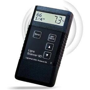 Lignomat Scanner SD Pinless مقياس الرطوبة - كاشف مقياس رطوبة الخشب لأنواع الخشب والألواح وألواح الأرضيات - جهاز اختبار الرطوبة ثنائي العمق للأعمال الخشبية والأرضيات in Kuwait