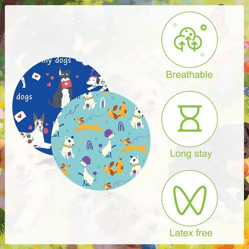 25pcs Sensor Covers Patches for Libre 2/3, Cute Pet Dog Design Breathable Monitor Adhesive Patches Stickers Bandage Waterproof & Sweatproof CGM Overpatch (5 Styles) in Saudi Arabia