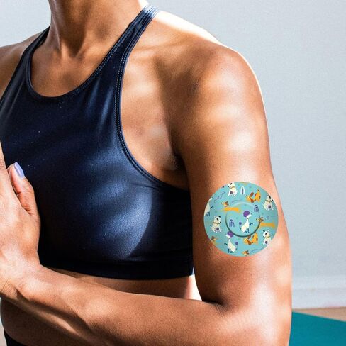 25pcs Sensor Covers Patches for Libre 2/3, Cute Pet Dog Design Breathable Monitor Adhesive Patches Stickers Bandage Waterproof & Sweatproof CGM Overpatch (5 Styles) in Saudi Arabia