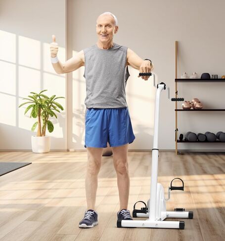 جهاز تمرين دواسة 2 في 1 للذراعين والساقين - دراجة مقاومة قابلة للتعديل للجلوس لكبار السن، والتعافي من السكتة الدماغية والعلاج الطبيعي - بائع متجول للركبة محمول تحت المكتب لإعادة التأهيل المنزلي in Kuwait