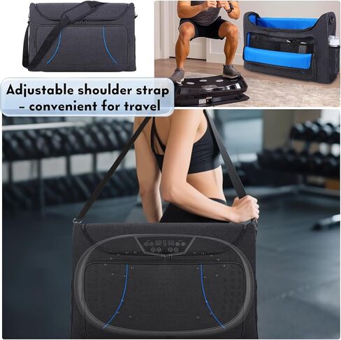 حقيبة حمل متوافقة مع لوحة الاهتزاز AXV/SoftGym ومنصة اللياقة البدنية لوحة الاهتزاز المحمولة وغطاء حقيبة تخزين الآلة، حقيبة حمل ذات سعة كبيرة مع جيوب، حافظة فقط in Saudi Arabia
