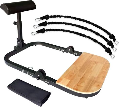 آلة دفع الورك لمعدات تمرين الغلوت عالية المقاومة، آلة الغلوت المنزلية في صالة الألعاب الرياضية، مقعد دفع الورك يأتي مع 50 و100 و150 رطلاً من المقاومة in Kuwait