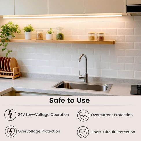 LED Recessed Lighting Kit for Wall Panels - GloryAir 6pcs Adhesive Wall Strip Lights for Interior Wall Decor, 3000K Touchable Switch Lamp for Wood Slat, Wall Accent Acoustic Panels, Kitchen Home stair in Saudi Arabia