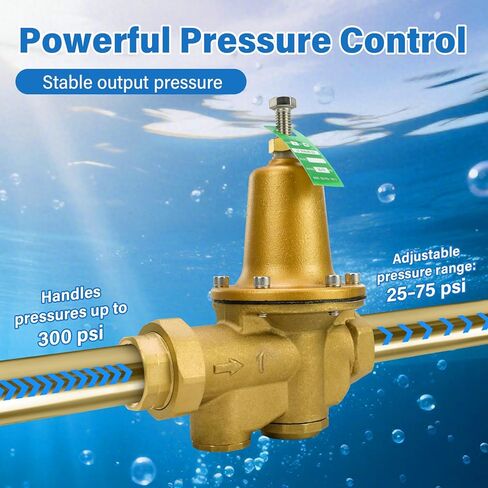 LF25AUB-Z3 صمام تخفيض الضغط مقاس 1 بوصة، سبائك البرونز المصبوب، خيوط أنثى NPT، قابل للتعديل 25-75 رطل لكل بوصة مربعة، مقعد بوليمر، الحد الأقصى لضغط العمل 300 رطل لكل بوصة مربعة in Kuwait