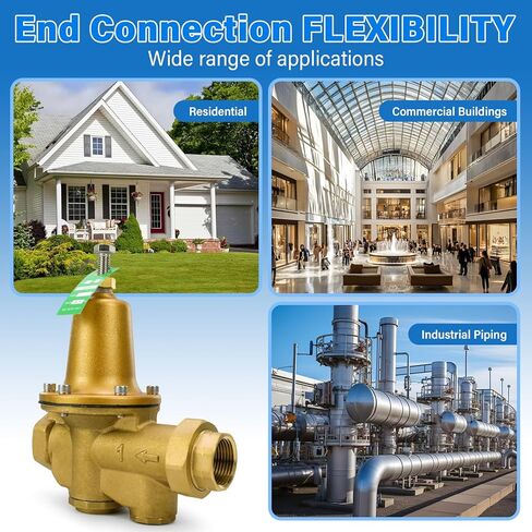 LF25AUB-Z3 صمام تخفيض الضغط مقاس 1 بوصة، سبائك البرونز المصبوب، خيوط أنثى NPT، قابل للتعديل 25-75 رطل لكل بوصة مربعة، مقعد بوليمر، الحد الأقصى لضغط العمل 300 رطل لكل بوصة مربعة in Kuwait