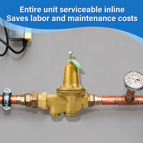 LF25AUB-Z3 صمام تخفيض الضغط مقاس 1 بوصة، سبائك البرونز المصبوب، خيوط أنثى NPT، قابل للتعديل 25-75 رطل لكل بوصة مربعة، مقعد بوليمر، الحد الأقصى لضغط العمل 300 رطل لكل بوصة مربعة in Kuwait