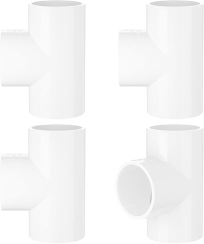 2 "2 PCS TEE 3 Way Tiptings (Socket X Socket) ، THEACHITE 3 WATH TILE TILE PIPE TIPTING FOR DIY Creations ، جدول 40 اقتران. in Kuwait