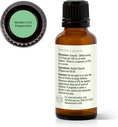 Plant Therapy Peppermint Western U.S. Essential Oil 30 mL (1 oz) 100% Pure, Undiluted, Therapeutic Grade in Saudi Arabia
