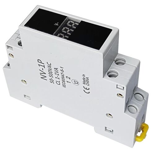 1 قطعة Din السكك الحديدية الجهد متر التيار المتناوب 80-500 فولت واحدة ثلاث مراحل وحدات الفولتميتر مؤشر LED شاشة ديجيتال كاشف NV-1P NV-3P(NV-1P) in Kuwait