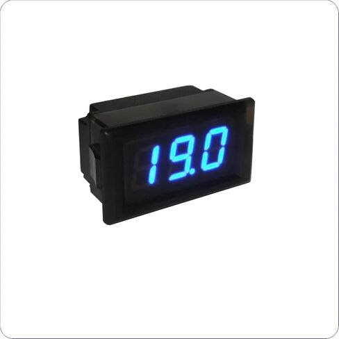 1 قطعة YB28-W LED رقمي مقاوم للماء الفولتميتر عرض 2.5 فولت إلى 30 فولت كهربائي سلكين لوحة الجهد متر 12 فولت دراجة نارية سيارة (أزرق، DC14-600V) in Kuwait