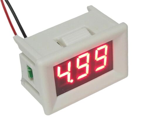 1 قطعة YB21 الفولتميتر 0-10 فولت 0-30 فولت 0-100 فولت 0-300 فولت 0-600 فولت مقياس جهد صغير 3 أسلاك 0.36 بوصة رقمي LED فولت لوحة عداد فولت (غطاء أسود-أحمر، DC0-1000V) in Kuwait