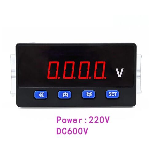 1 قطعة الفولتميتر مرحلة واحدة شاشة كبيرة شاشة ديجيتال 600VDC عداد لوحة امدادات الطاقة AC220V 96*48 مللي متر in Kuwait