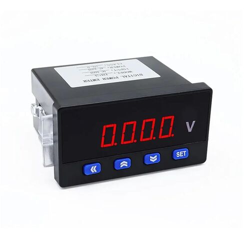 1 قطعة الفولتميتر مرحلة واحدة شاشة كبيرة شاشة ديجيتال 600VDC عداد لوحة امدادات الطاقة AC220V 96*48 مللي متر in Kuwait