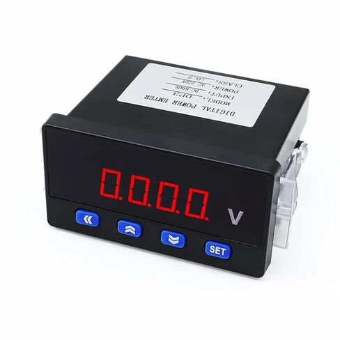 1 قطعة الفولتميتر مرحلة واحدة شاشة كبيرة شاشة ديجيتال 600VDC عداد لوحة امدادات الطاقة AC220V 96*48 مللي متر in Kuwait