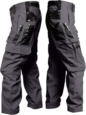 Mens Military Tactical Cargo Pants, Water Resistant Ripstop EDC Work Pants Lightweight Combat Hiking Pants in Saudi Arabia