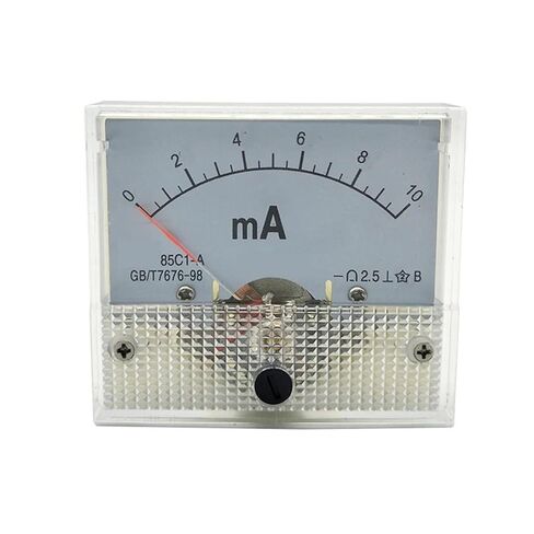 1 قطعة 65*56 مللي متر البلاستيك قذيفة الاختبار الحالي 85C1 0-10mA مقياس المدى ملي أمبير لوحة التناظرية متر in Kuwait