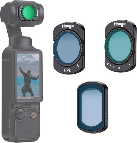 Haoge Pocket 4 Magnetic 0.75X Wide Angle Lens for DJI Osmo Pocket 3 Camera Accessories,Expanded FOV of 108°, Dual-Sided Anti-Reflective Coating Lens with Screen Protector in Saudi Arabia