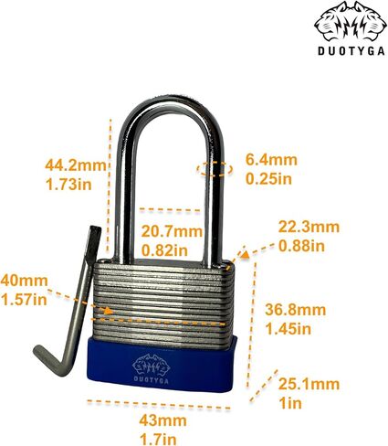 Laminated Combination Padlock, 3 Digit Combination Lock, 1-9/16"(40mm) Wide, Long Shackle Heavy Duty Padlocks for Gates, Toolbox, Case, Gym Locker, Sheds and Fences, Pack of 3 in Saudi Arabia
