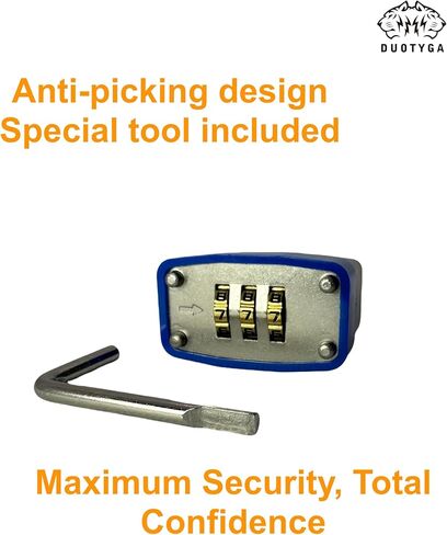 Laminated Combination Padlock, 3 Digit Combination Lock, 1-9/16"(40mm) Wide, Long Shackle Heavy Duty Padlocks for Gates, Toolbox, Case, Gym Locker, Sheds and Fences, Pack of 3 in Saudi Arabia