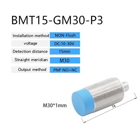 M30 Proximity Switch Sensor, NPN PNP NO NC 24VDC 3-Wire Inductive Long Range IP67 Waterproof, 1pc(P3) in Saudi Arabia