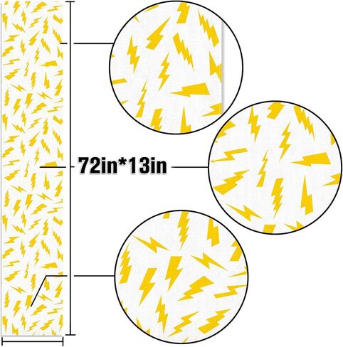 Lightning Bolt Table Runner Cartoon Themed Birthday Party Decoration Baby Showers Dining Room Home Kitchen Table Decor in Saudi Arabia