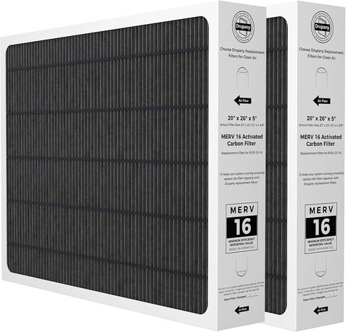 2 حزمة Y6604 20x26x5 MERV 16 استبدال فلتر الهواء، متوافق مع Lennox Y6604 لنظام تنقية الهواء PureAir PCO3-20-16، مرشح فرن MERV 16 لأنظمة التدفئة والتهوية وتكييف الهواء in Kuwait