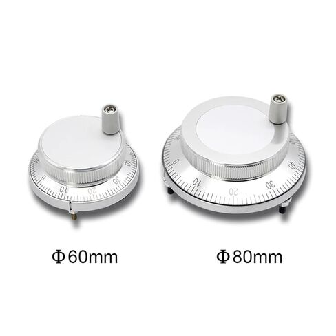 جهاز تشفير نبض عجلة اليد قطعة واحدة من عجلة اليد CNC Pulser 5V 12V 24V 6pin Pulse 100 25 مولد يدوي 60 مم 80 مم مشفر دوار (5V-4Pin-100pulse، 60 مم) in Kuwait