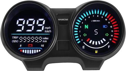 Motorcycle Odometer Digital for TITAN150 CG150 Fan150 Tachometer Digital Dashboard LED Electronics Motorcycle RPM Meter Accessories in Saudi Arabia