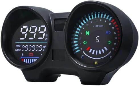 Motorcycle Odometer Digital for TITAN150 CG150 Fan150 Tachometer Digital Dashboard LED Electronics Motorcycle RPM Meter Accessories in Saudi Arabia