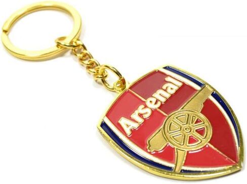 Arsenal FC Official Soccer Crest Keyring (One Size) (Red/Gold) in Saudi Arabia
