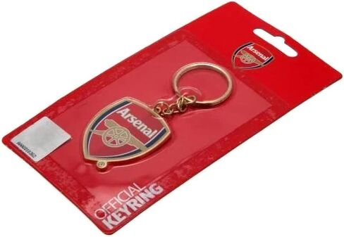 Arsenal FC Official Soccer Crest Keyring (One Size) (Red/Gold) in Saudi Arabia