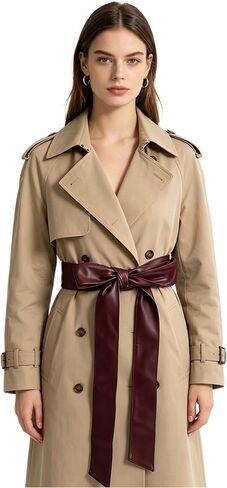 Women Leather Sash for Dress Coat Wrap PU Waist Fashion Belt Tie Size 69X1.57inch in Saudi Arabia