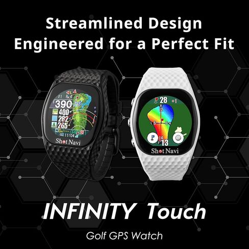 ساعة جولف GPS، Shot Navi Infinity Touch - شاشة لمس 1.2 بوصة، عين خضراء ديناميكية، اكتشاف تلقائي للطلقات، أكثر من 60000 دورة تدريبية حول العالم، خفيفة للغاية 50 جرام، M10 GPS، صنع في اليابان (أبيض) in Saudi Arabia