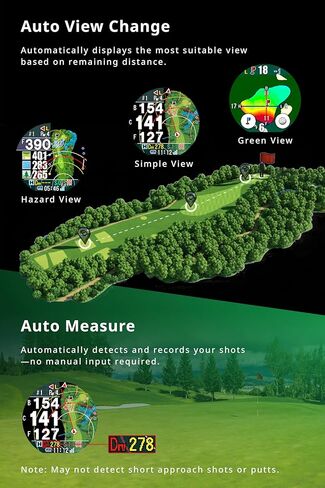 ساعة جولف GPS، Shot Navi Infinity Touch - شاشة لمس 1.2 بوصة، عين خضراء ديناميكية، اكتشاف تلقائي للطلقات، أكثر من 60000 دورة تدريبية حول العالم، خفيفة للغاية 50 جرام، M10 GPS، صنع في اليابان (أبيض) in Saudi Arabia